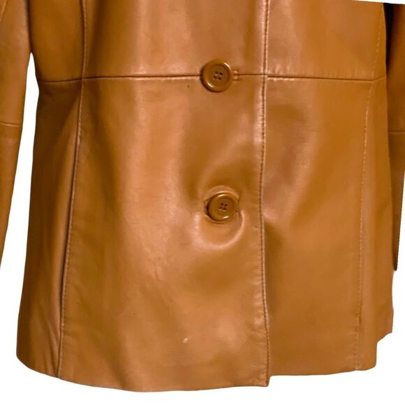 Vintage Beyond Sport California Sculpted Leather Jacket in Hazelnut Brown - Picture 16 of 16